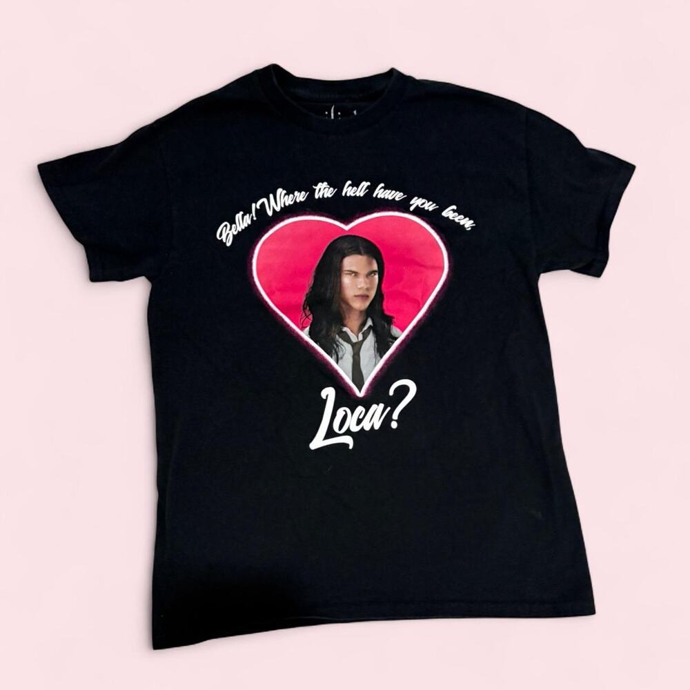 Twilight size small jacob black graphic tee 2010s emo romantic funny